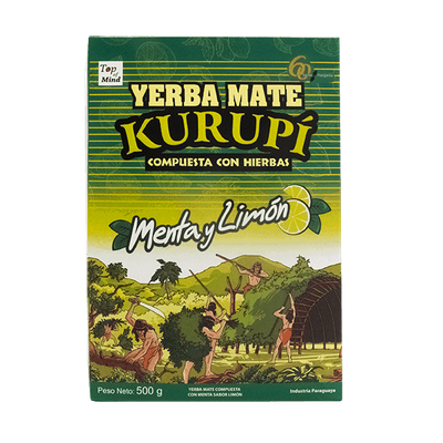 Yerba Mate Kurupi 500g Compuesta Menta y Limon