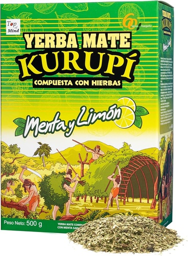 Yerba Mate Kurupi 500g Compuesta Menta y Limon