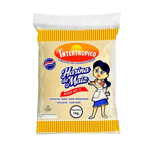 Harina de Maiz Intertropico Bolsa 1kg c20u